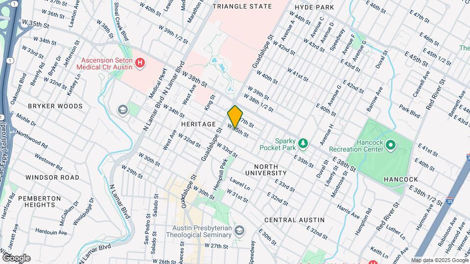 409 W 35th St Map and Location Details