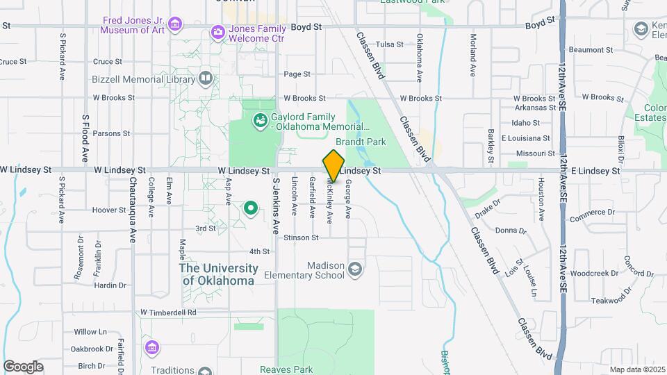 1309 McKinley Ave Map and Location Details