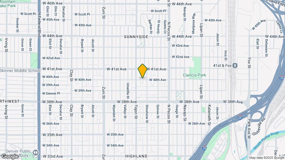 1941 W 40th Ave Map and Location Details