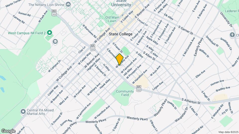 318 W Nittany Ave Mapa y Detalles de la Ubicación