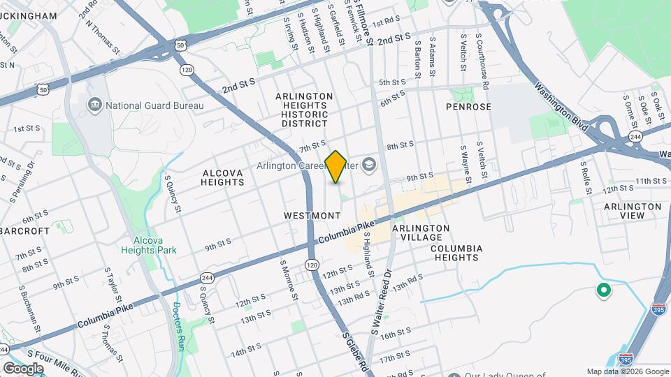 836 S Irving St Map and Location Details