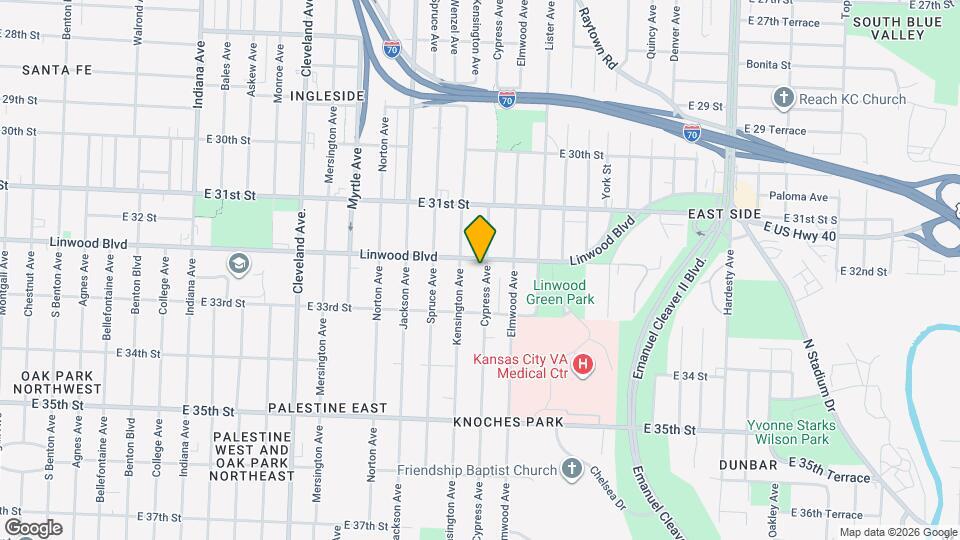 4417 E Linwood Blvd Map and Location Details