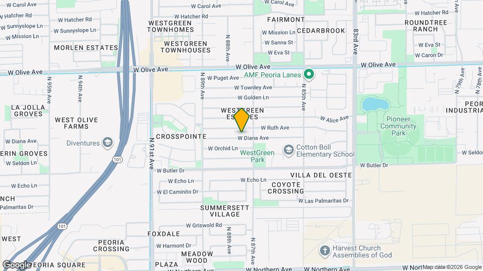 8720 W Diana Ave Map and Location Details