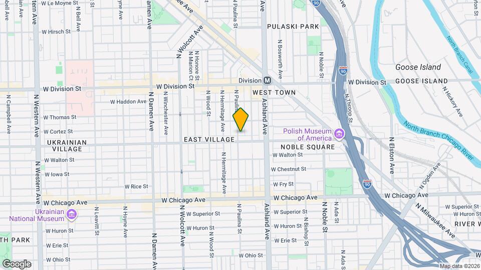 1013 N Paulina St Map and Location Details