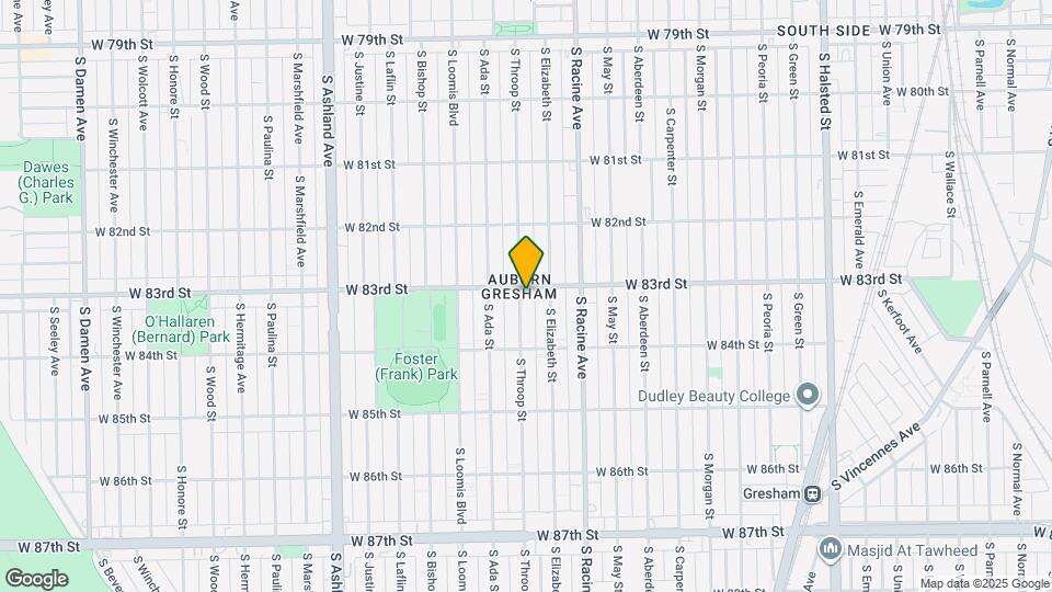 8309 S Throop St Mapa y Detalles de la Ubicación