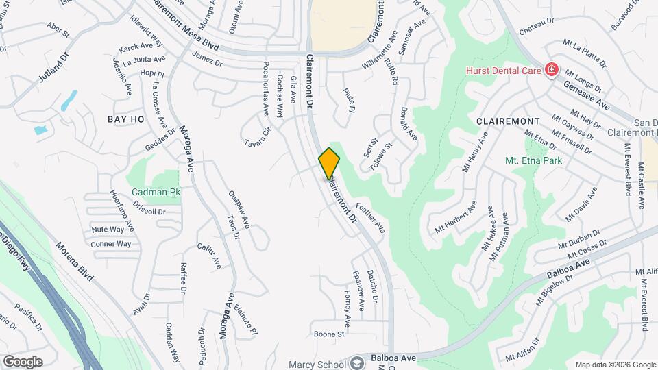 4360-4362 Clairemont Dr Map and Location Details