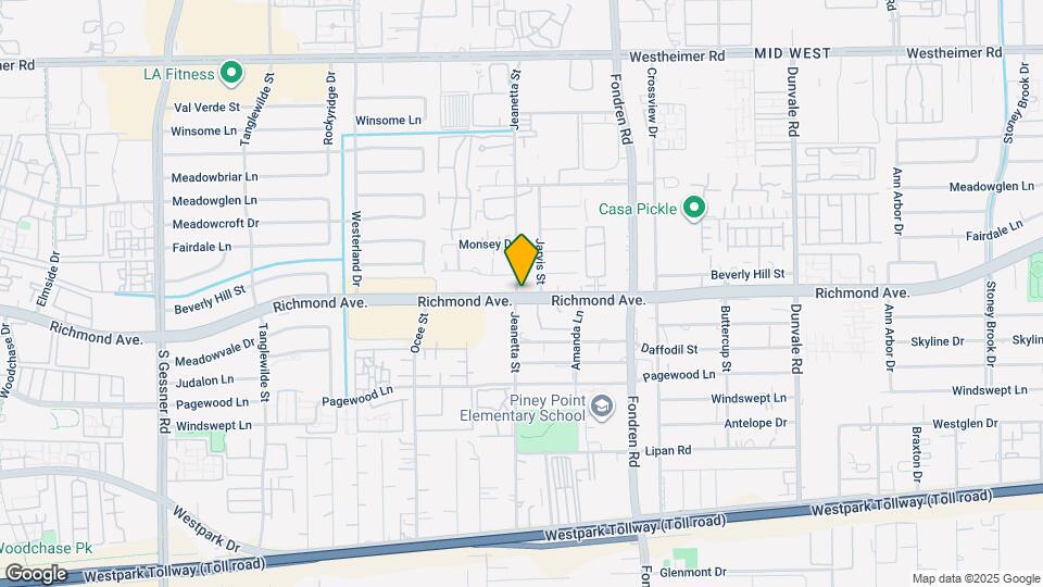 9198 Richmond Ave. Map and Location Details