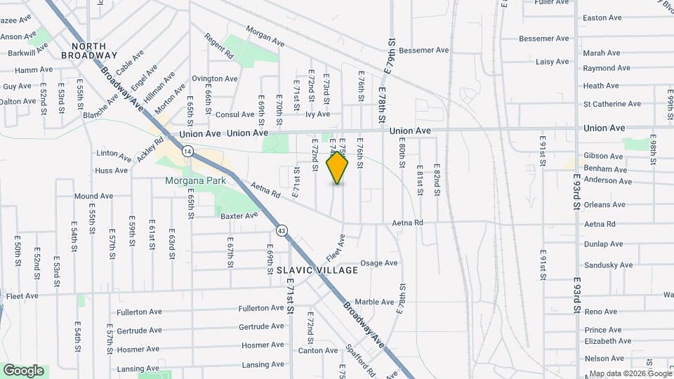 3593 E 74th St Map and Location Details