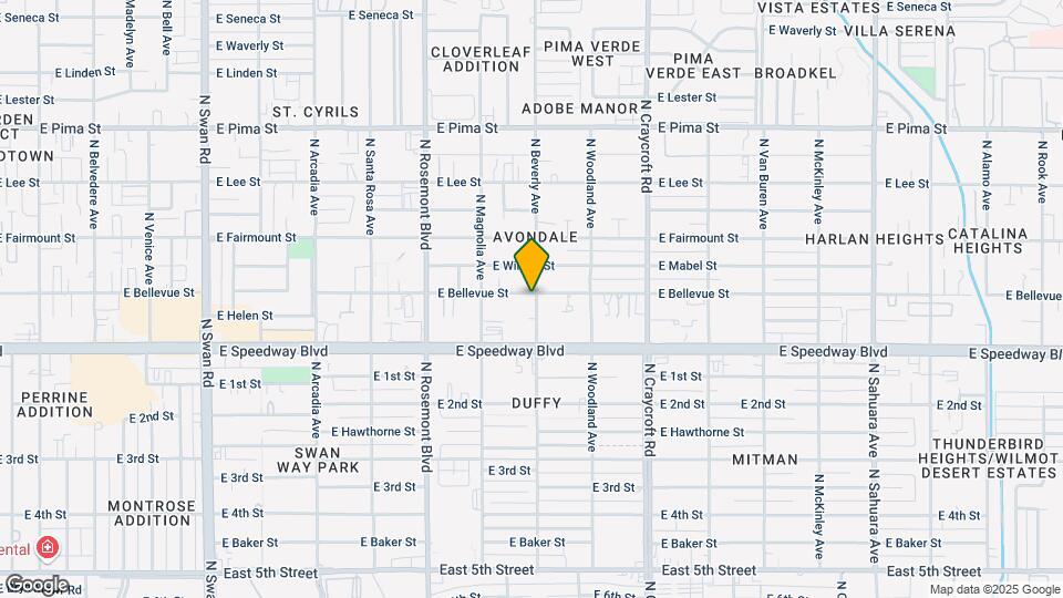 5250 E Bellevue St Map and Location Details