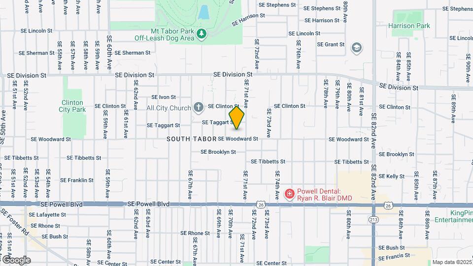 7043 SE Woodward St Map and Location Details