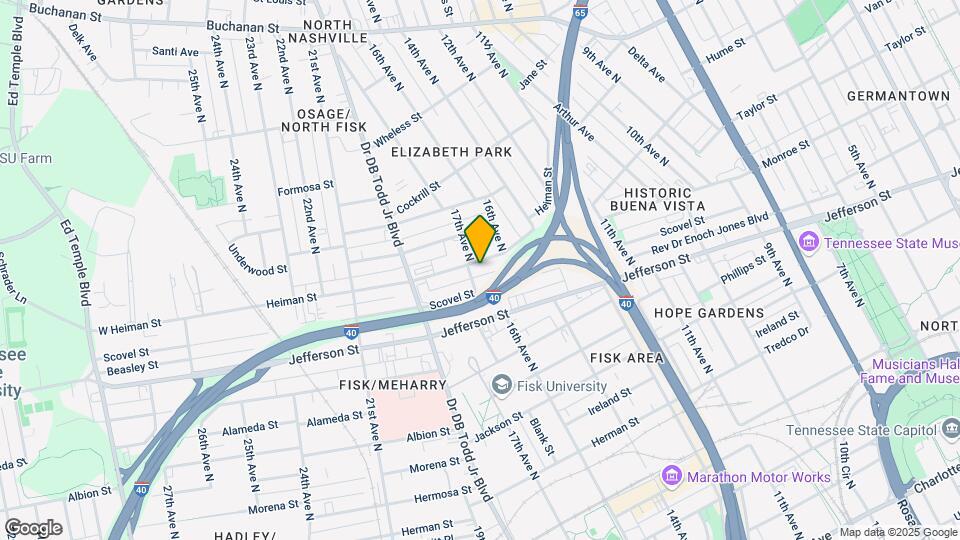 1617 Heiman St Map and Location Details