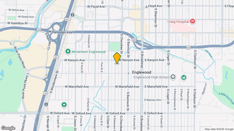 3730 S Delaware St Map and Location Details