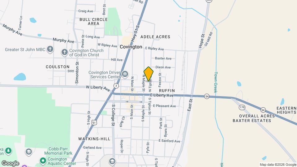 225 N Tipton St Mapa y Detalles de la Ubicación