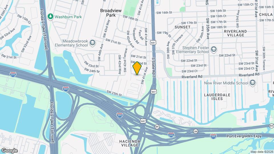 4132 SW 24th St Map and Location Details