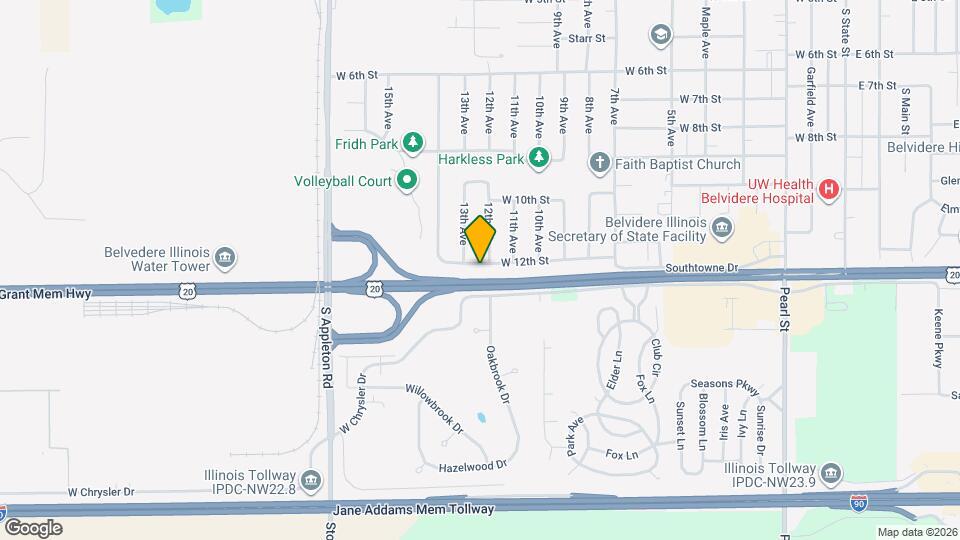 1216 W 12th St Map and Location Details