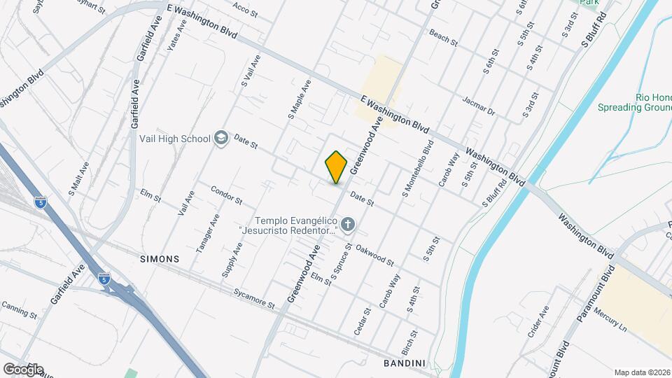 1107 Date St Map and Location Details