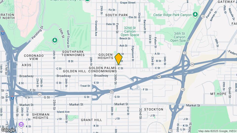 3020 C St, Unit 3024A C Street - 1 bed Upstairs Map and Location Details