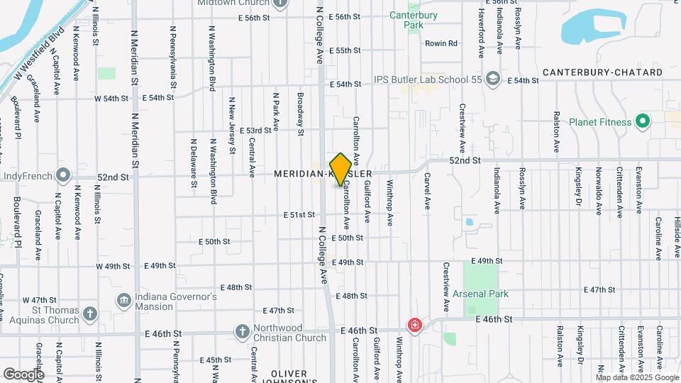 5132 Carrollton Ave Map and Location Details