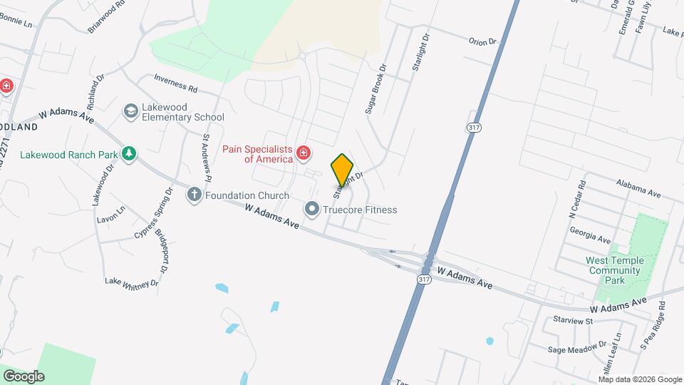 313 Starlight Dr Map and Location Details