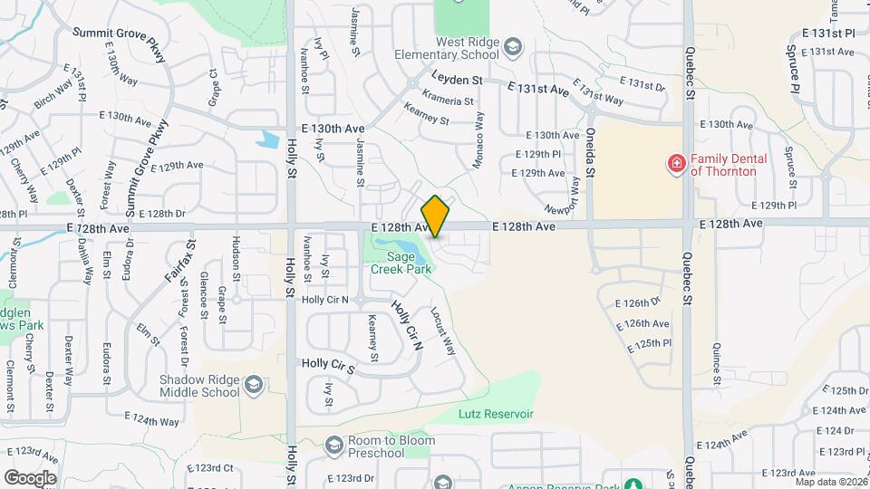 12783 Leyden St Map and Location Details