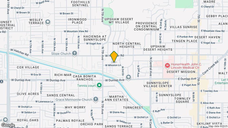 608 W Mission Ln Map and Location Details
