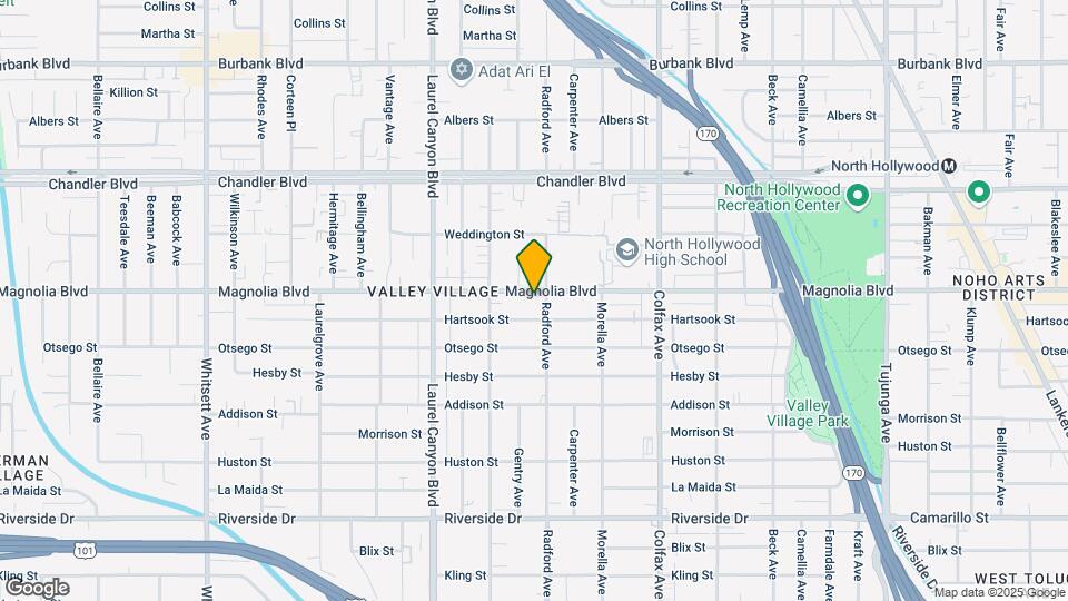 11908 Magnolia Blvd Map and Location Details