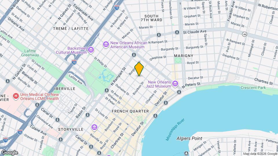 1122 Dauphine St Mapa y Detalles de la Ubicación