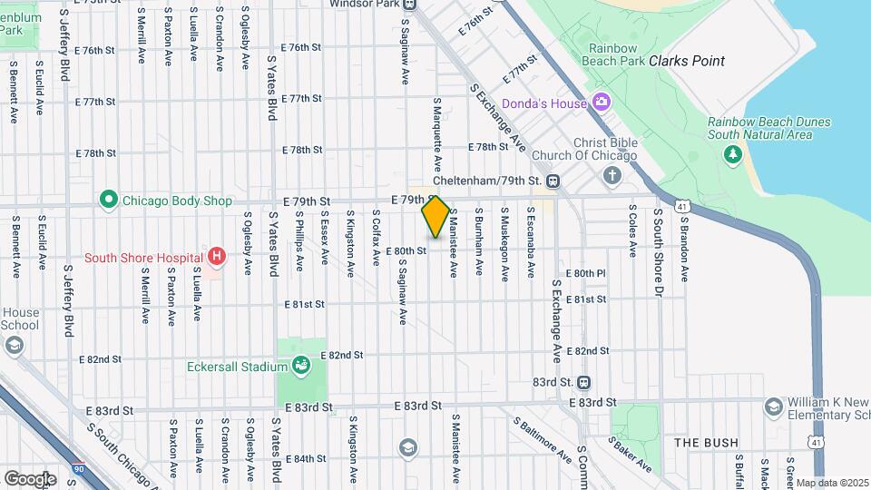 7957 S Marquette Ave Map and Location Details
