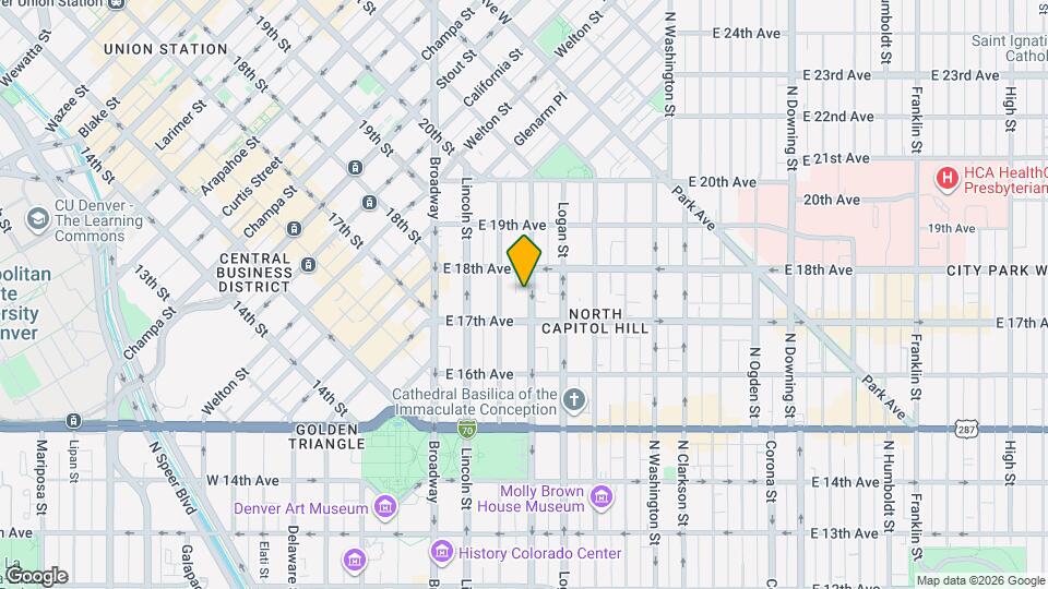 1717 N Grant St Map and Location Details