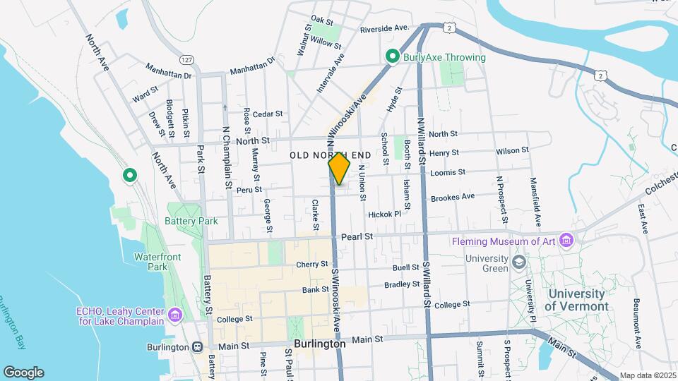 64 N Winooski Ave Map and Location Details