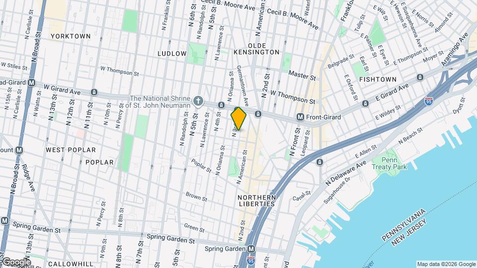 1108 N Bodine St Map and Location Details