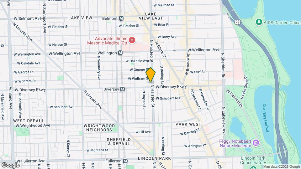 2804 N Halsted St, Unit 2S Mapa y Detalles de la Ubicación