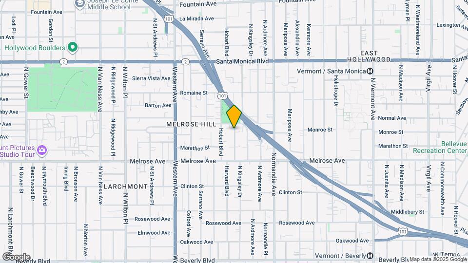835 N Harvard Blvd Map and Location Details