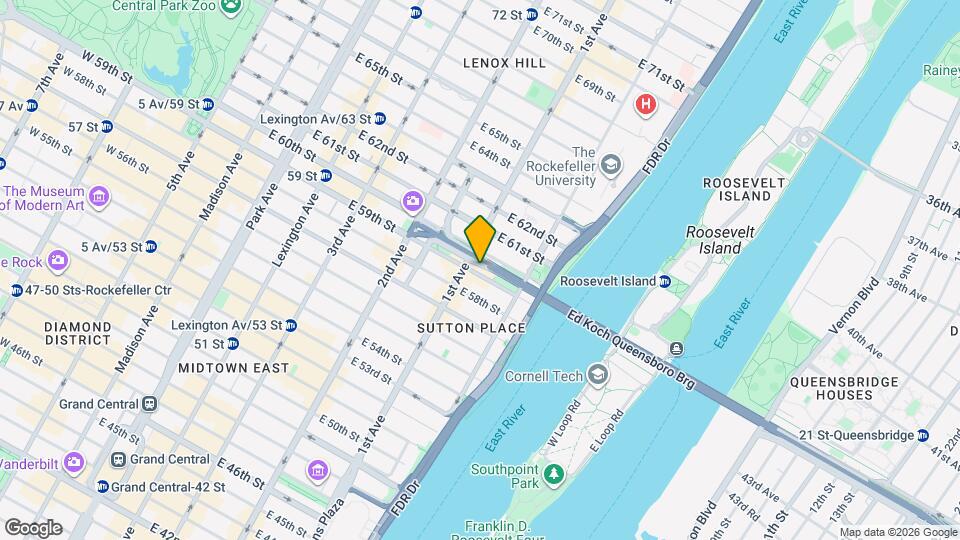 401 E 59th St Map and Location Details