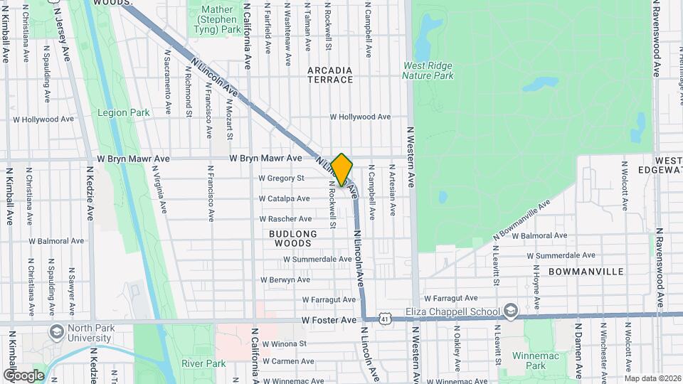 2550 W Catalpa Ave Map and Location Details