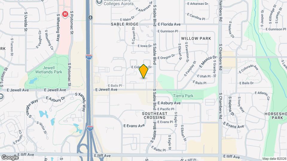 14433 E Jewell Ave Map and Location Details