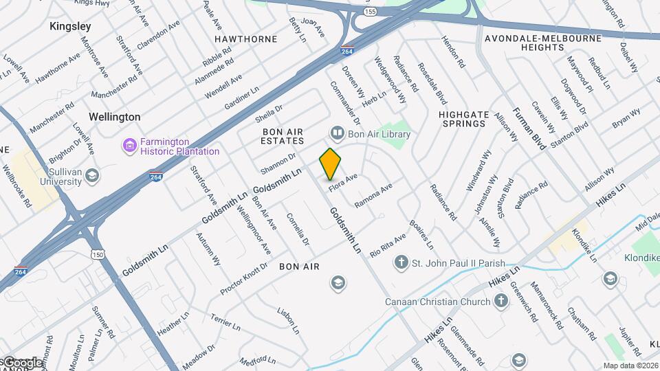 2802 Flora Ave Mapa y Detalles de la Ubicación