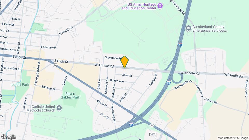 2029 W Trindle Rd Mapa y Detalles de la Ubicación
