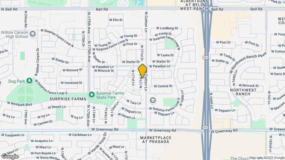 16029 N 171st Dr Map and Location Details