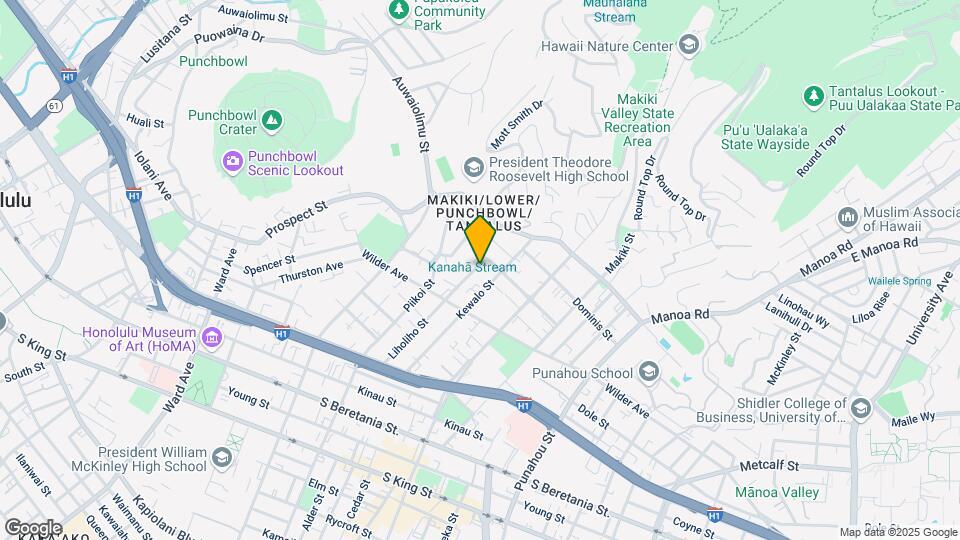 1659 Liholiho St Map and Location Details