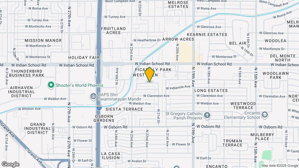 2145 W Fairmount Ave Map and Location Details