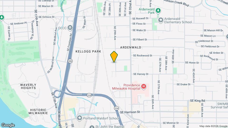 9725 SE 29th Ave Map and Location Details