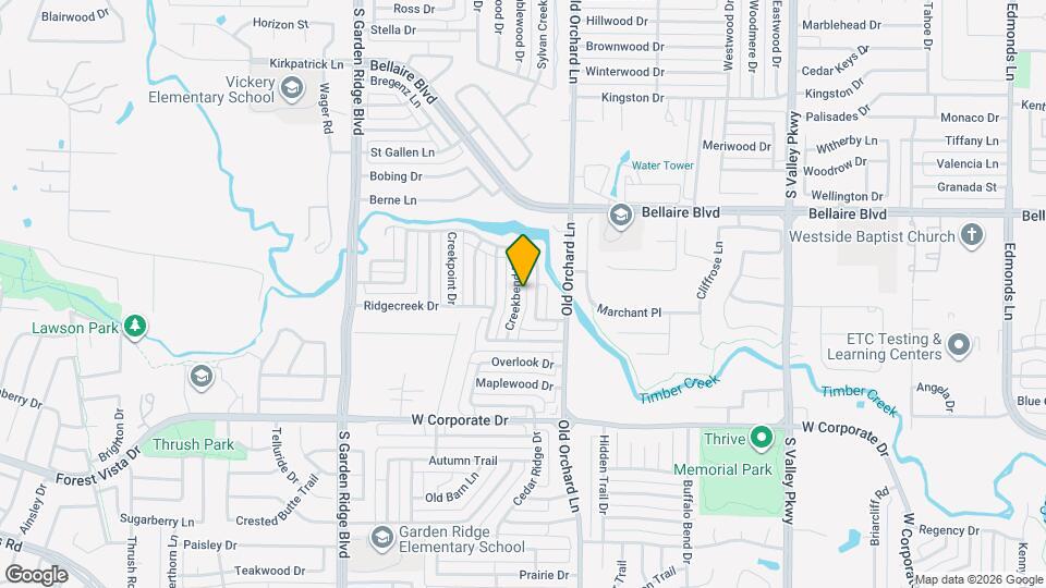 1717 Creekbend Dr Map and Location Details