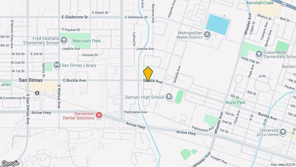 840 Bonita Ave, Unit 840 Map and Location Details