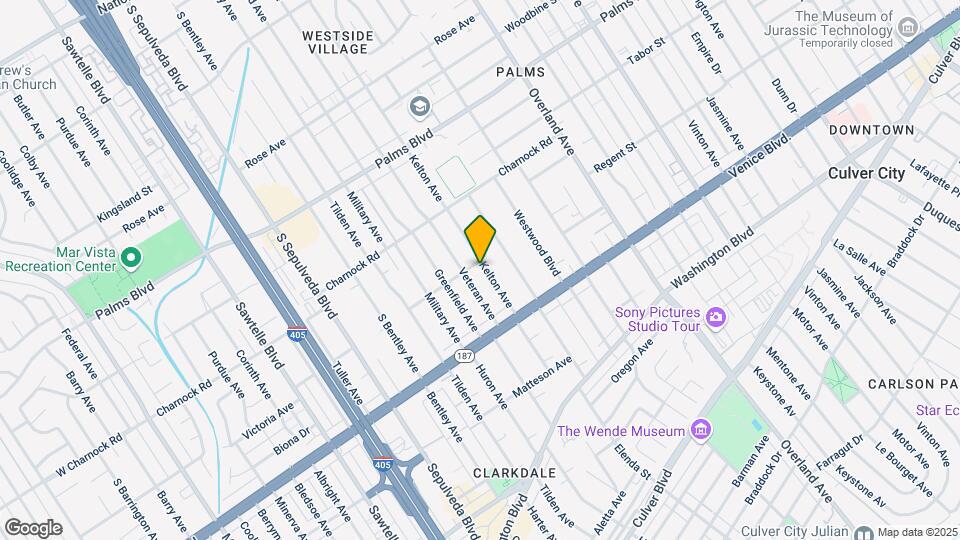 3707 Kelton Ave, Unit #2 Map and Location Details