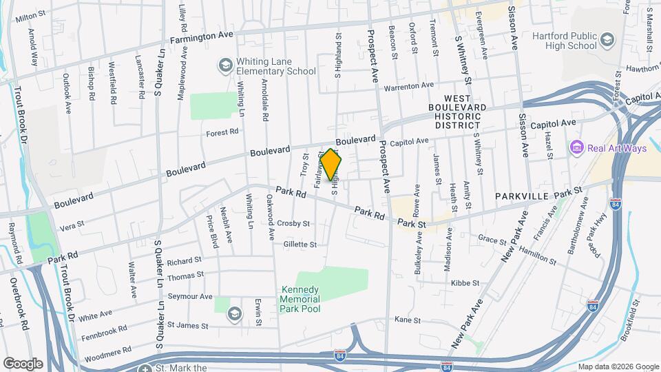 217 S Highland St, Unit 217 South Highland 2nd Floor Map and Location Details