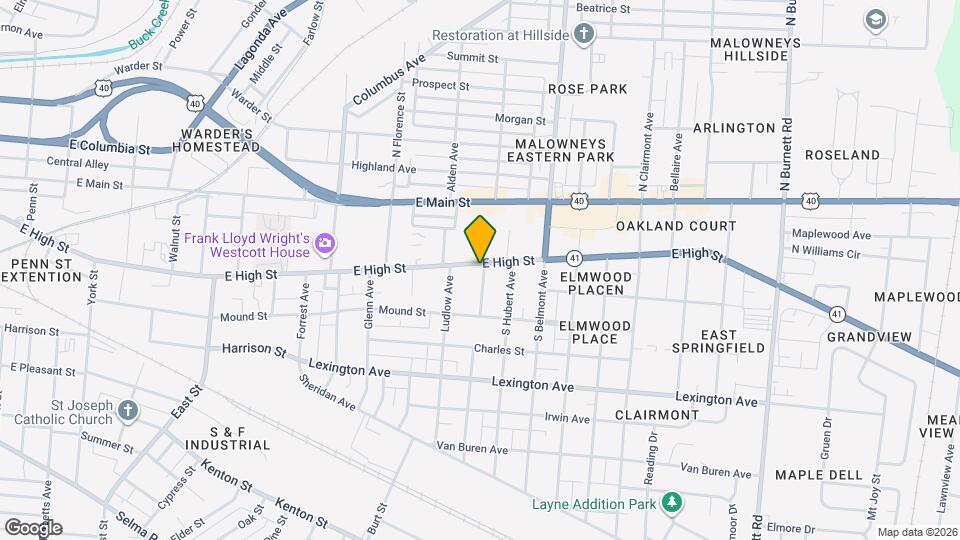 1801 E High St Mapa y Detalles de la Ubicación