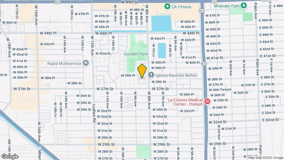 828 W 38th Ter Mapa y Detalles de la Ubicación