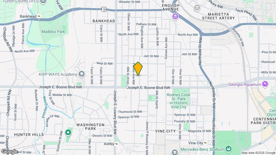 368 Andrew J Hairston PL NW Mapa y Detalles de la Ubicación