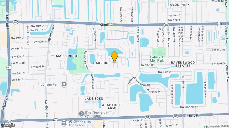 5374 SW 33rd Ave Map and Location Details